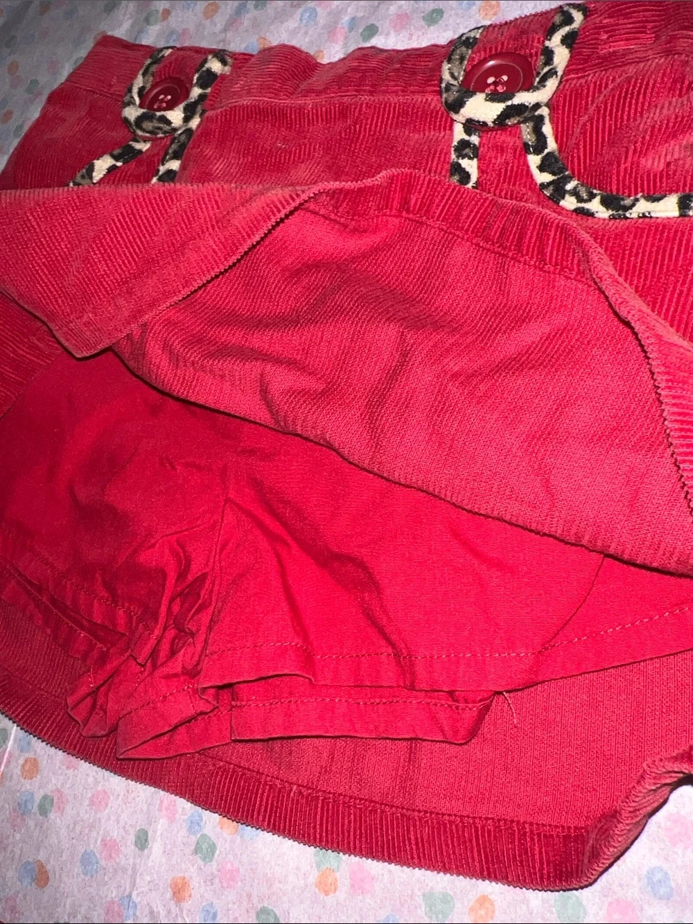 Vintage Gymboree Red Corduroy Skirt with Elastic Waist.  Size 4T.  Like new.